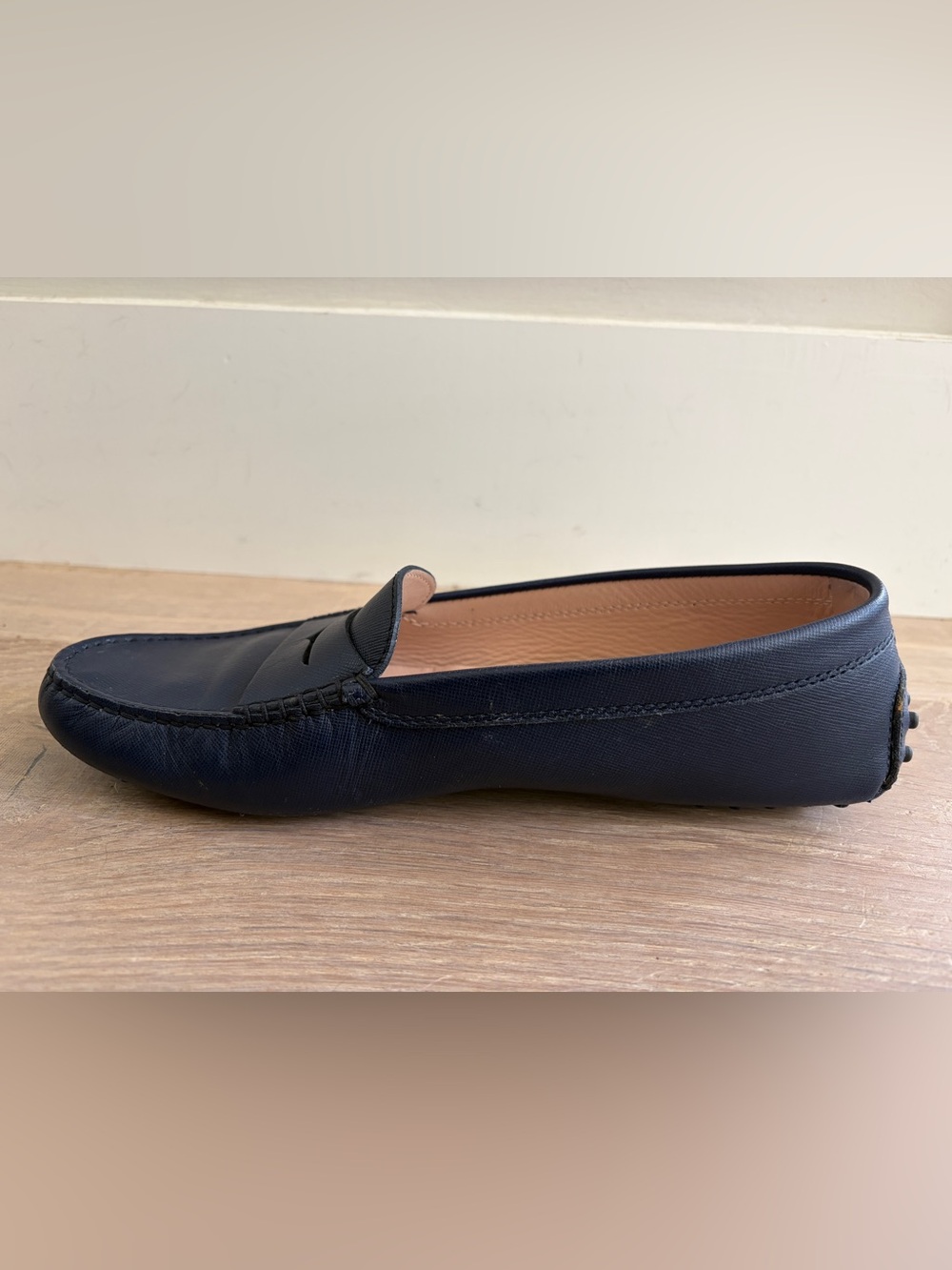 TODS Ladies Navy Blue Flat Shoes Gommini Mocassino Loafers preppy 40.5 / US 9.5 - Picture 11 of 11